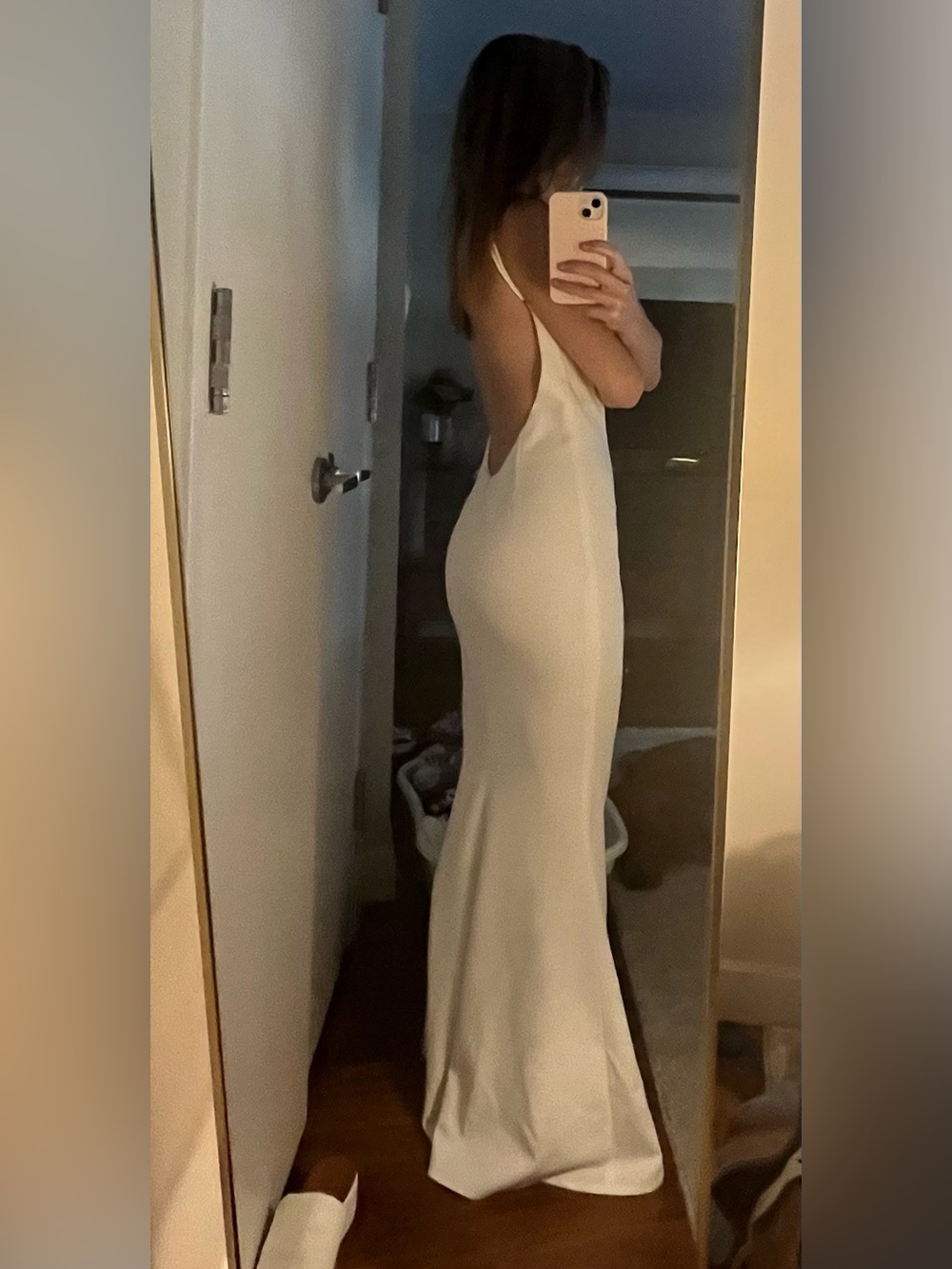 Katie May Bambina Ivory V-Neck backless Gown - Picture 9 of 10